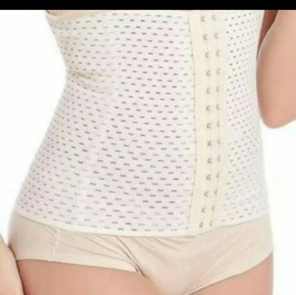 Large Beige Body Shaper waist trainer ..New